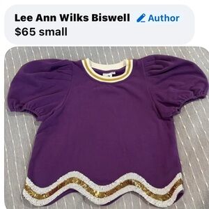 Queen of Sparkle- Peplum - Purple, gold, white